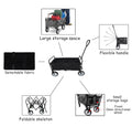 Folding Utility Wagon Cart with Wheels for Outdoor Use