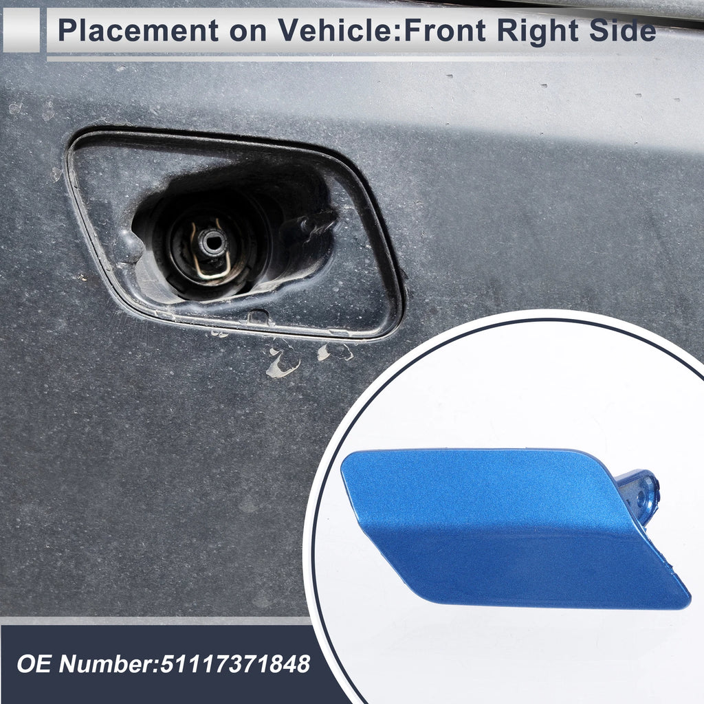 Front Right Side Bumper Headlight Washer Nozzle Cover Cap for BMW 3 Series (2012–2019)