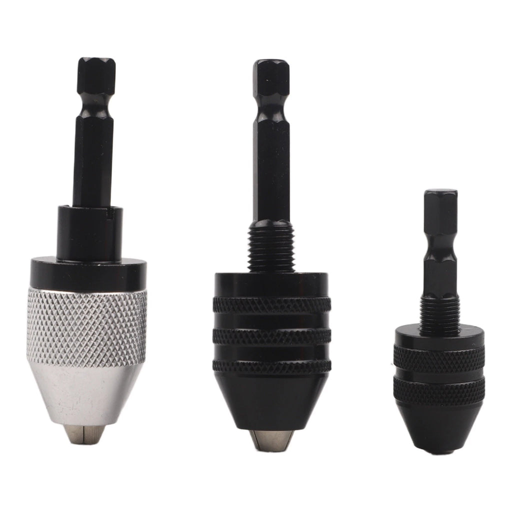 3pc Quick Change Drill Chuck Adapter for Angle Grinder (6.35mm)
