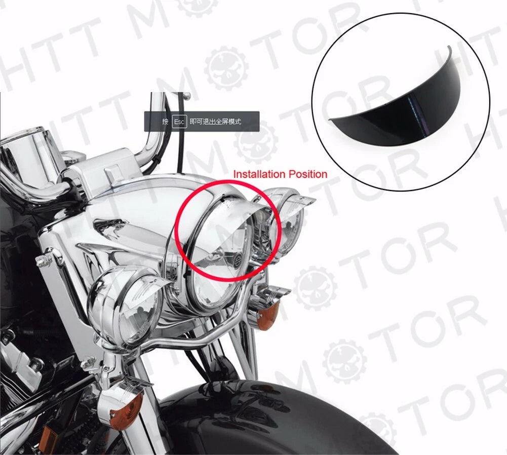 7" Headlight Visor for Harley XL, XLH, FXR, FX (1971–2003)