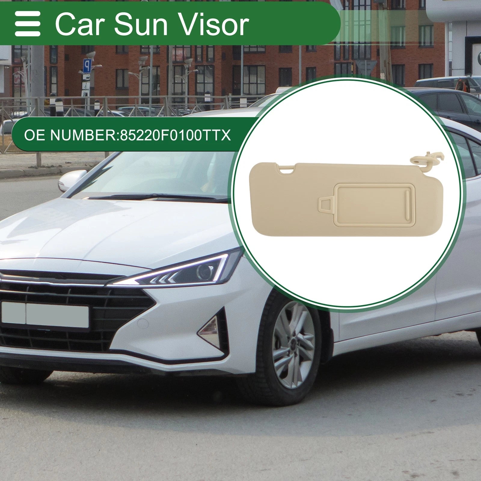 Sun Visor Replacement for Hyundai Elantra AD Right Passenger Side (2016–2020)