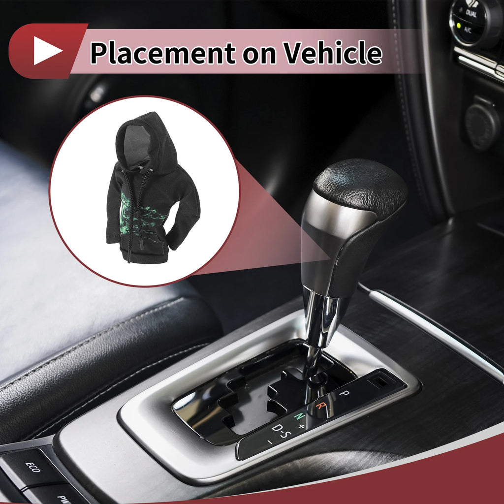 Gear Shift Knob Cover for Car (Black, Green Gradient)