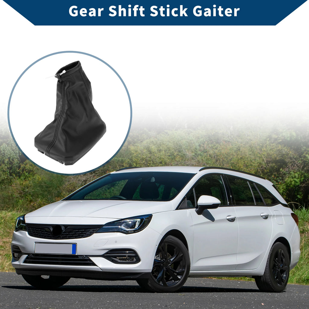 1 Pc Gear Shift Stick Gaiter for Opel Corsa C (2000–2003) Black Leather
