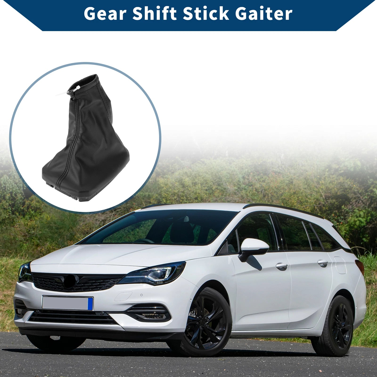 1 Pc Gear Shift Stick Gaiter for Opel Corsa C (2000–2003) Black Leather