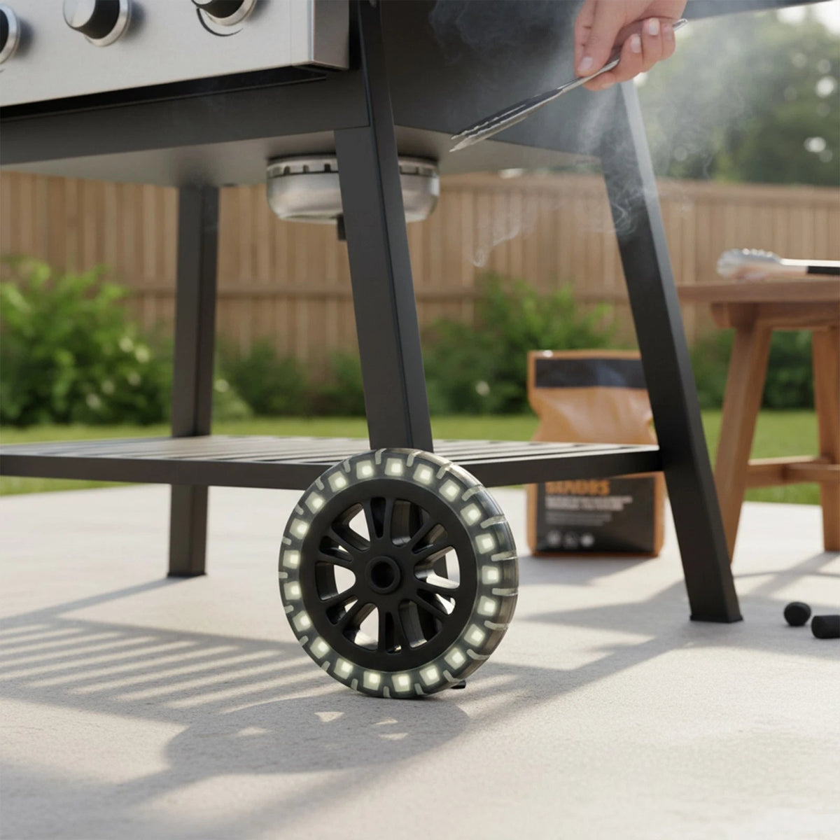 6 Inch Grill Wheels Set of 2 for Improved Maneuverability