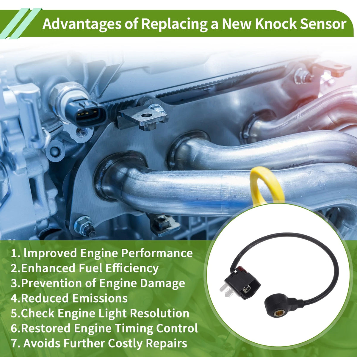 1 Pc Ignition Knock Detonation Sensor for Mazda 3 (2010–2013) LF0218921