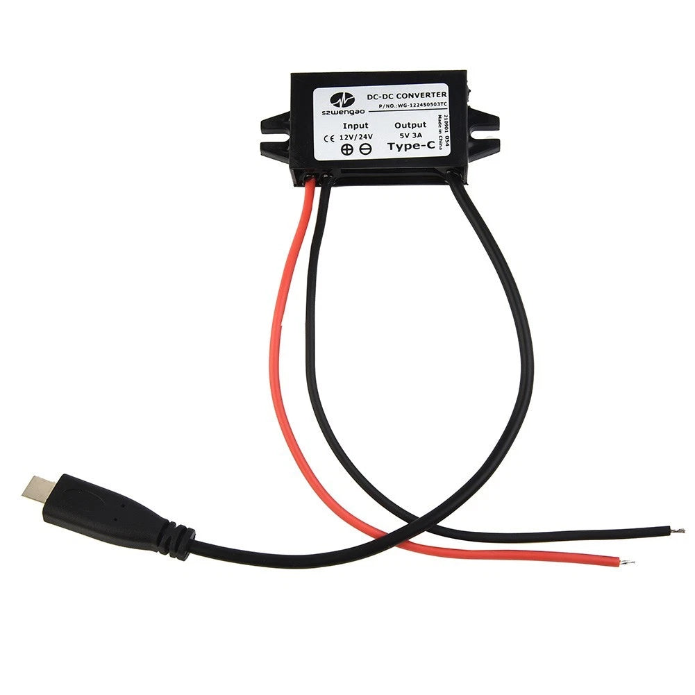 Type-C USB Smart Charger for 12V-24V Vehicles (2015–2023)