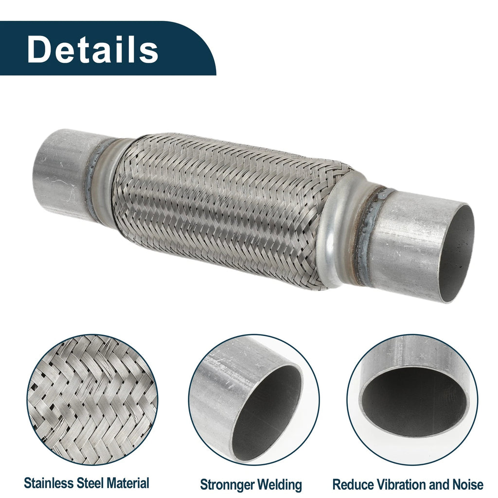 Exhaust Flex Pipe 2.48 Inch OD for Universal Applications (1Pc)