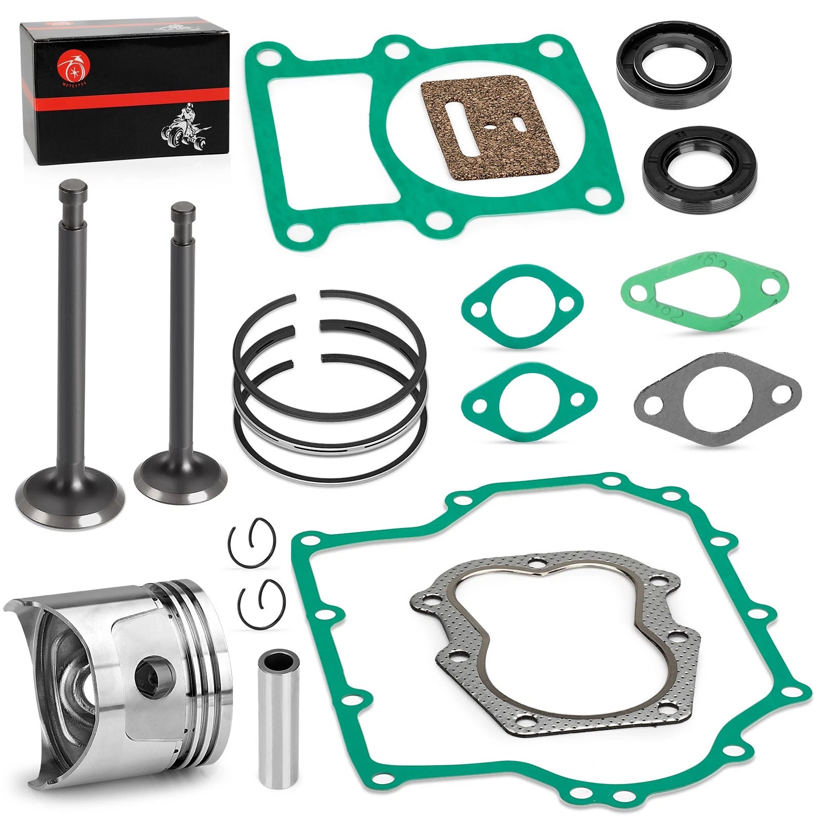 Engine Rebuild Kit with Piston Rings & Valve for Club Car 341cc (1986–1991)