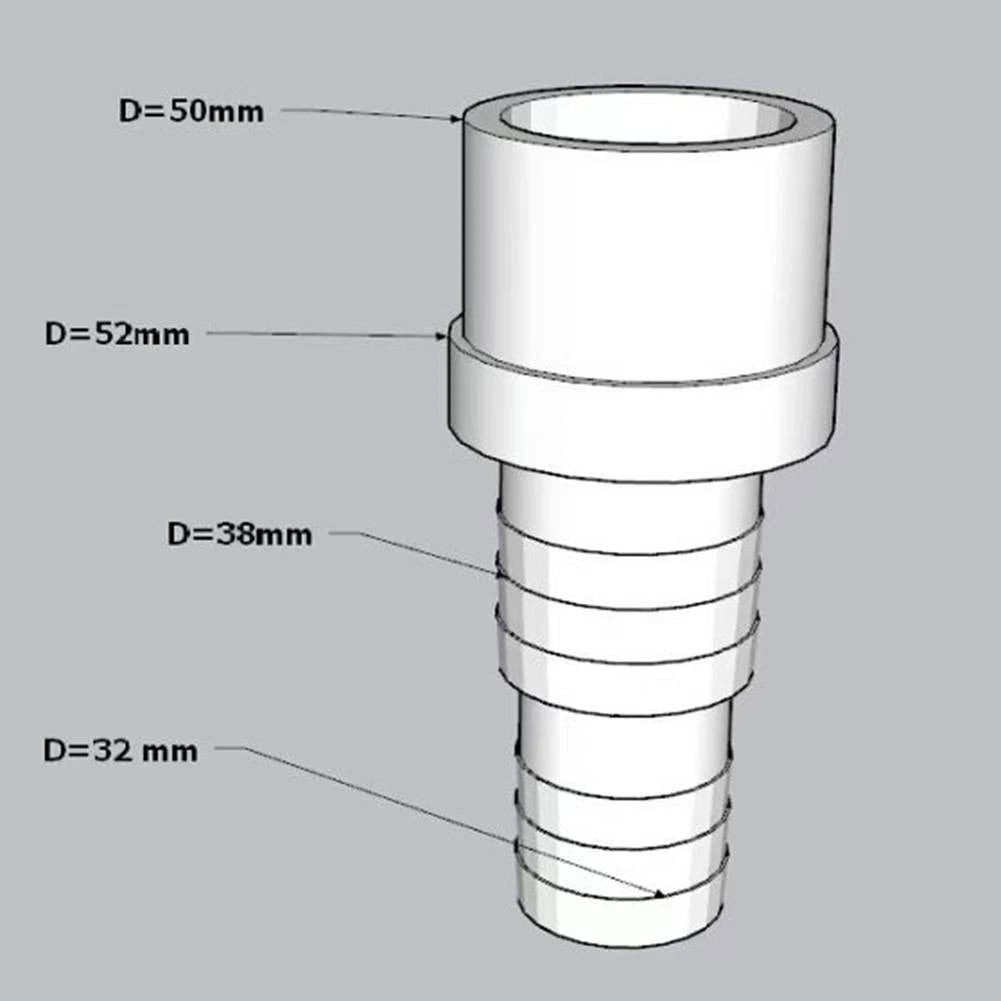 Pool Pump Hose Adaptor Connector for 32mm 38mm Inner Diameter Hose
