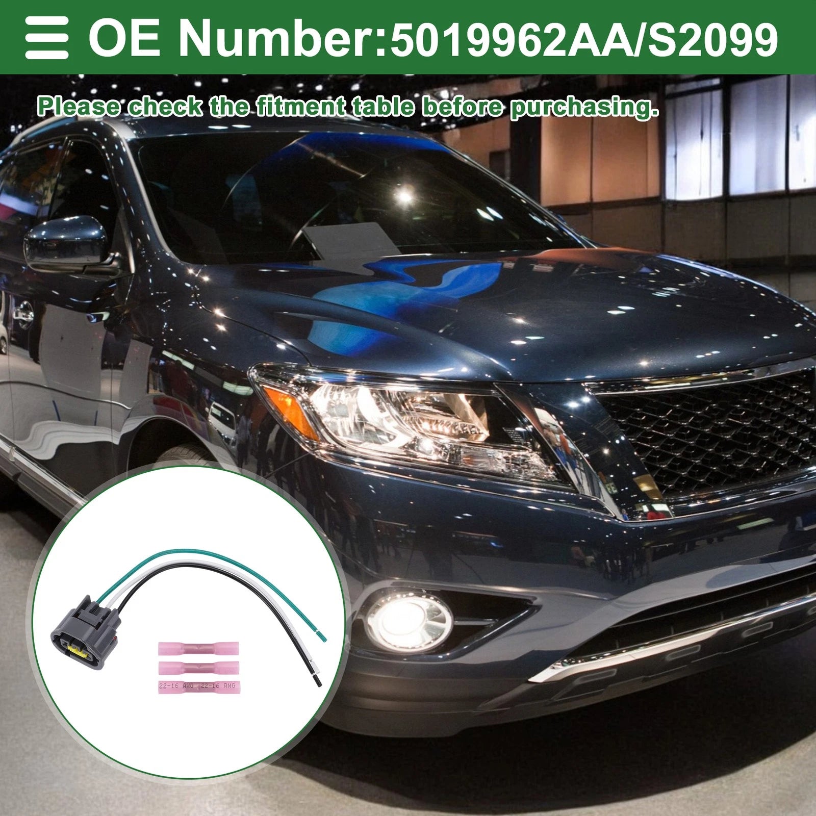 3 Pin Sensor Wiring Harness Replacement for Chrysler 300 (2005–2007)