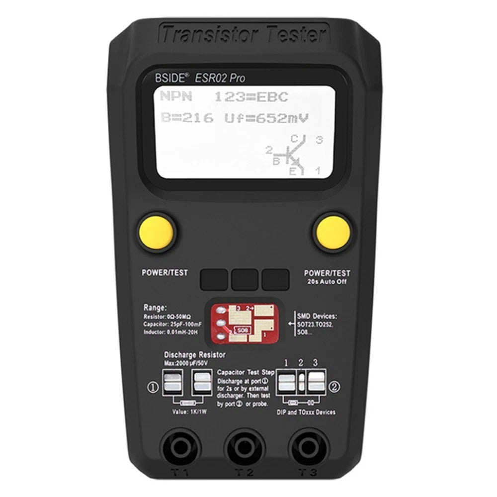 ESR02 Pro Digital Transistor Tester with Inductance Measurement Function