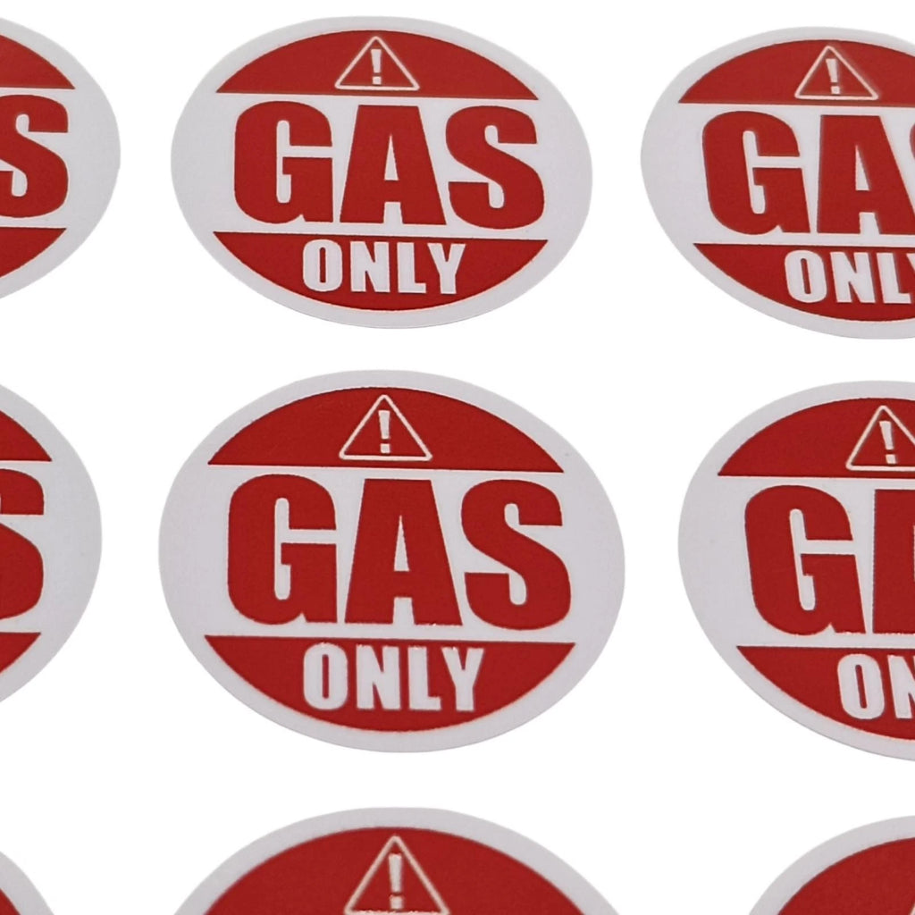 Gas Only Sticker for