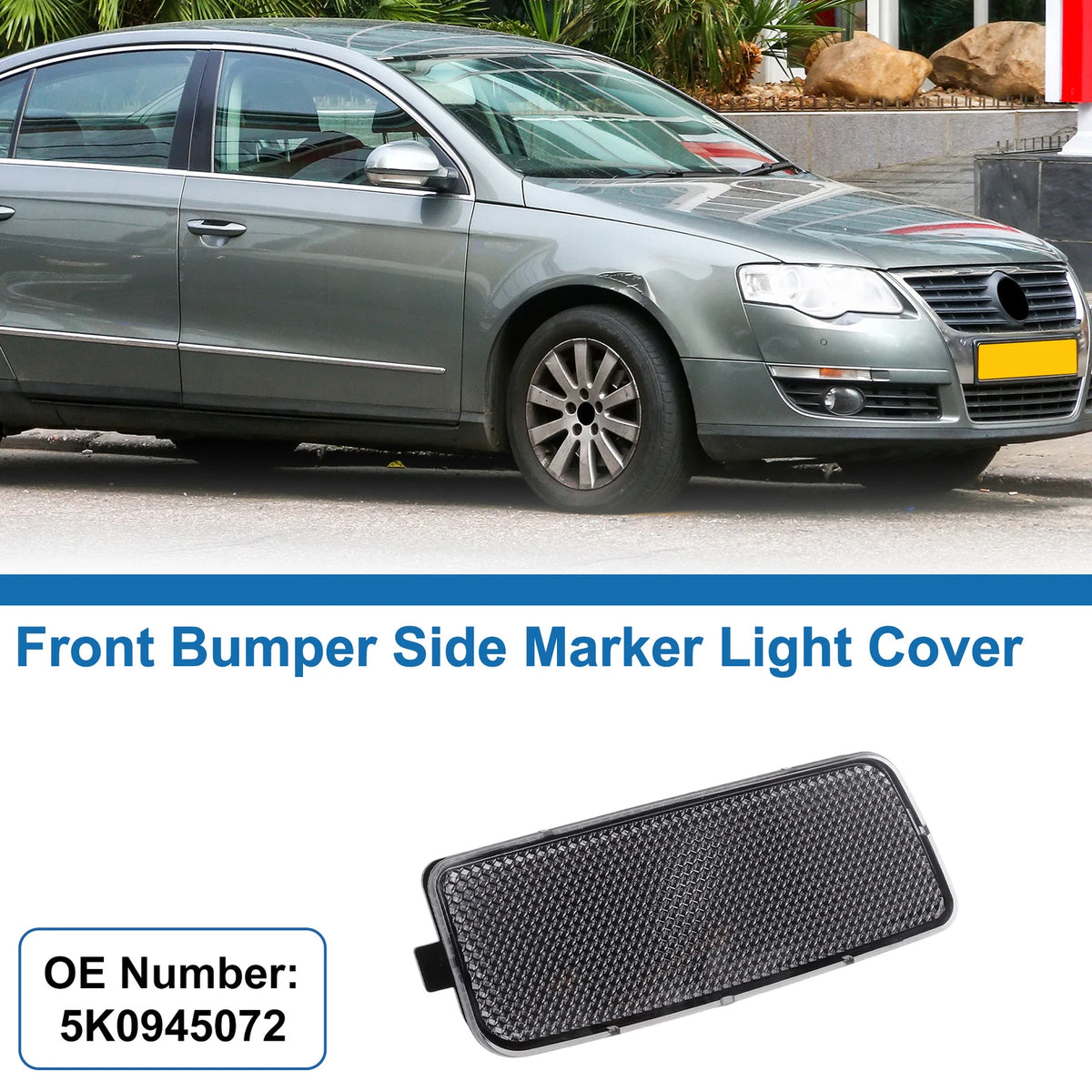 1 Pc Right Front Bumper Side Marker Light Cover for VW GTI MK6 (2010–2014)