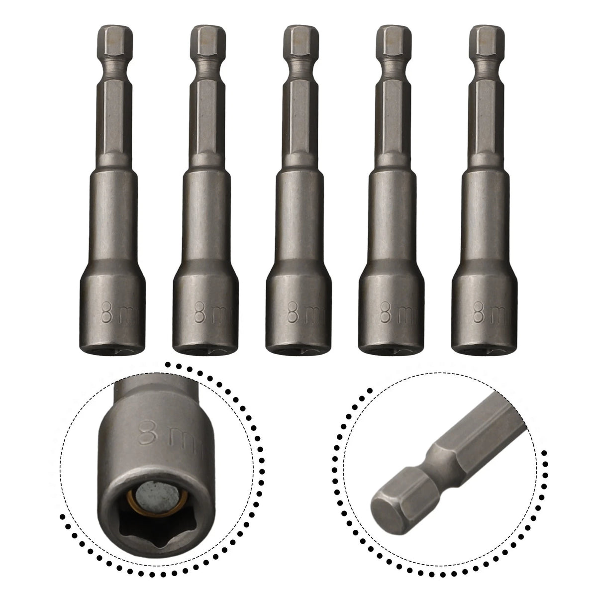 5-Piece Hex Socket Tool Set for Cladding and Roofing