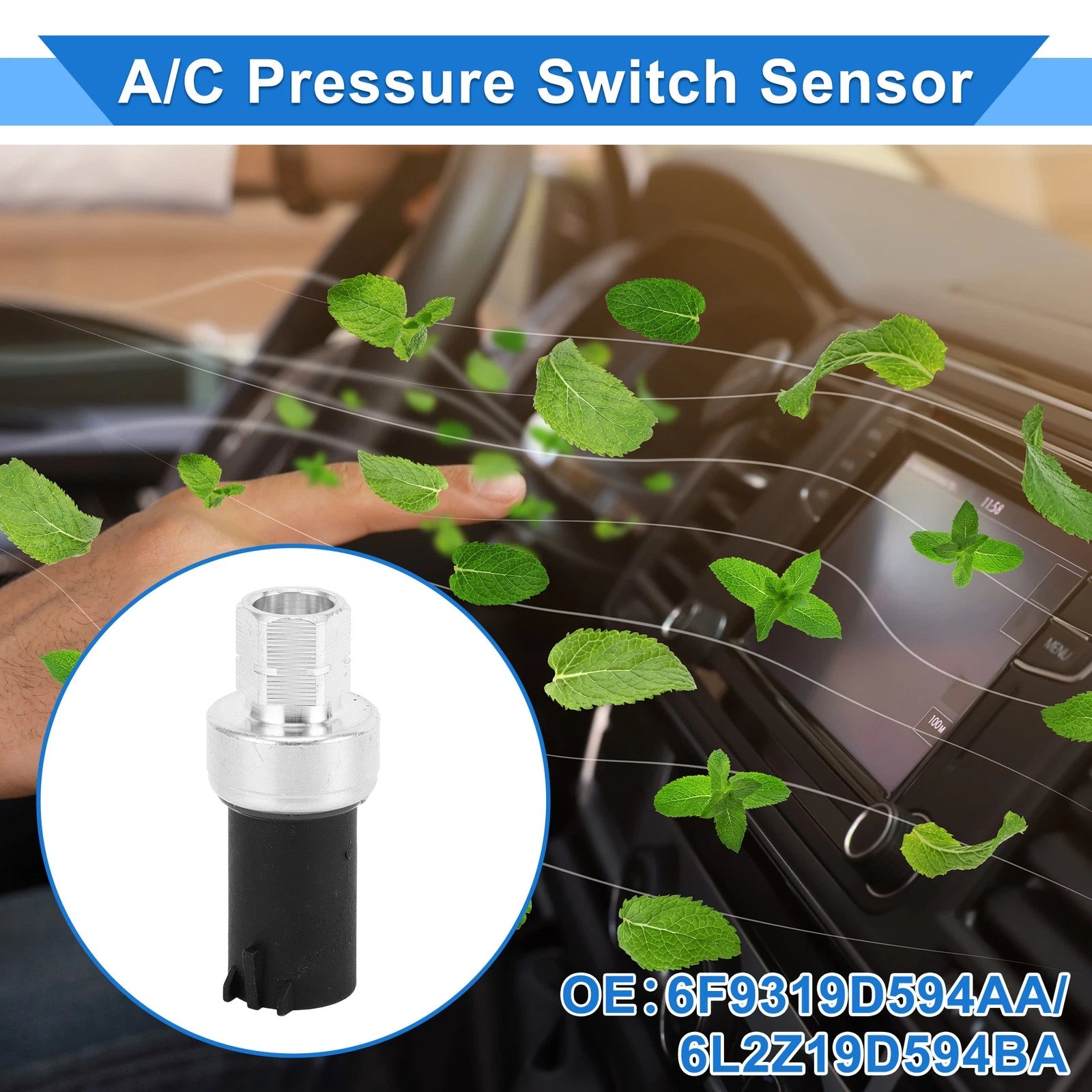 A/C Pressure Switch Sensor for Ford Edge (2007–2010) 6F9319D594A