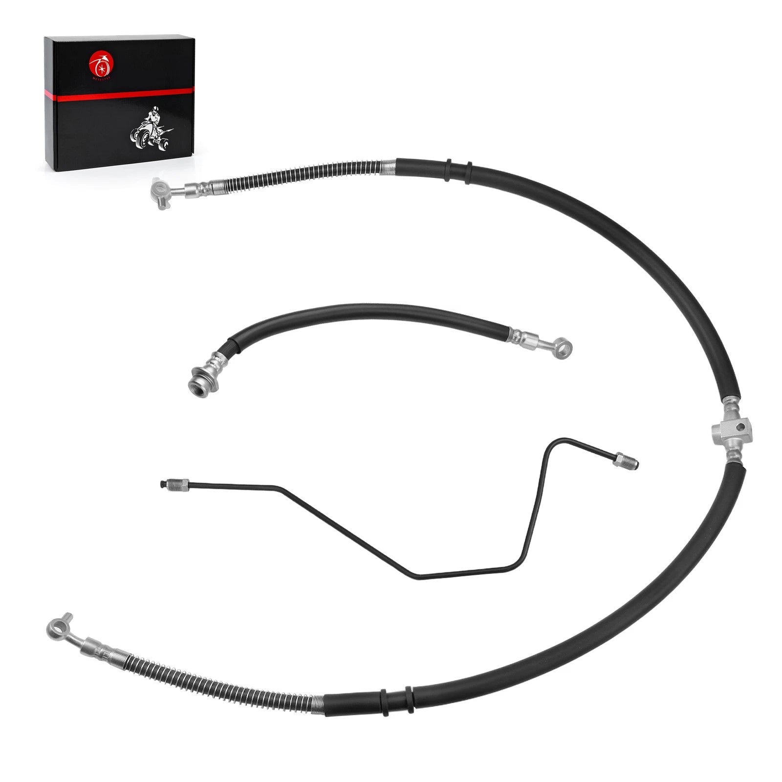 Front Brake Hose Line & Pipe Kit for Yamaha Raptor 700 700R YFM700 YFM700R (2006–2024)