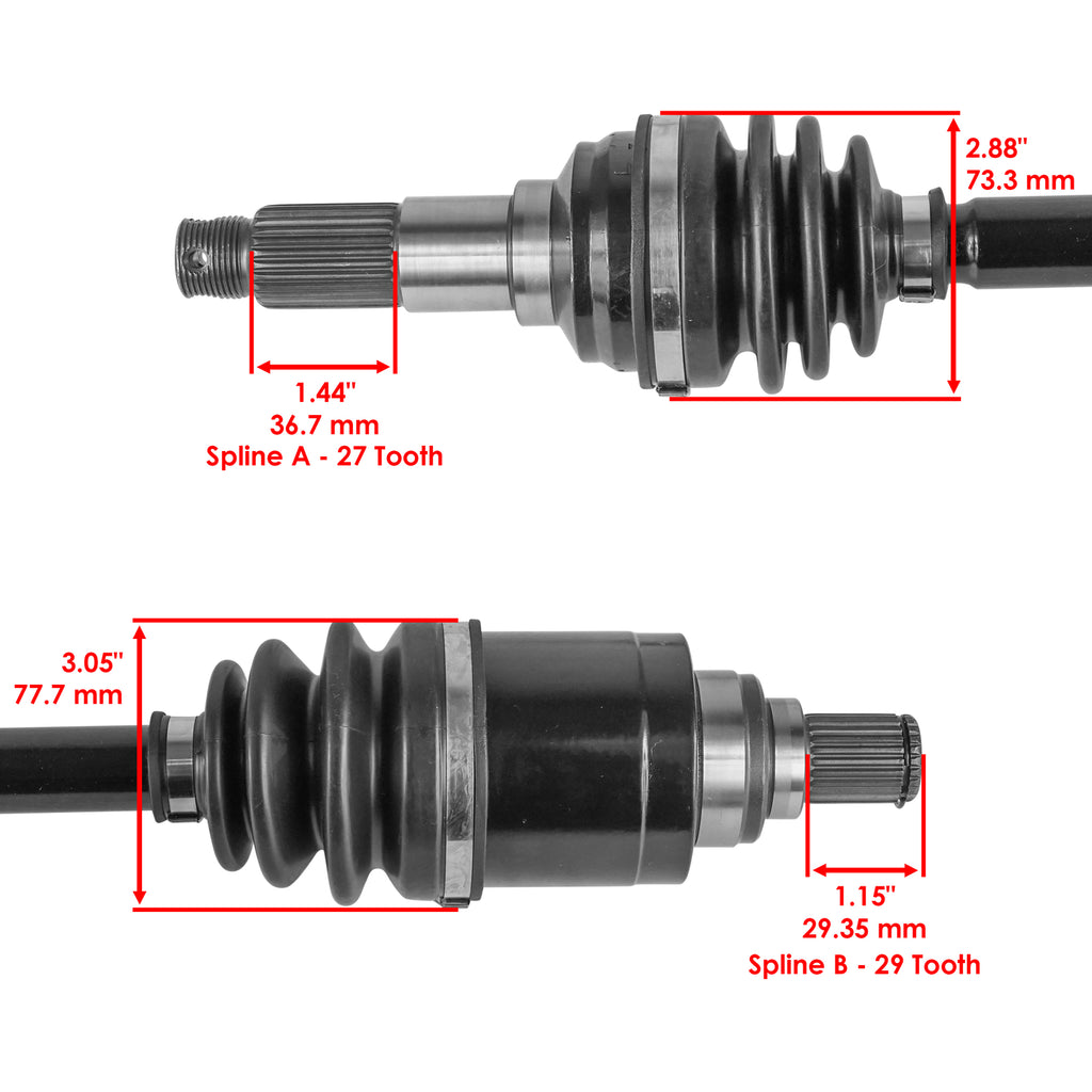 Front Left Right CV Axles Replacement for Cub Cadet Volunteer 467 Camo (2010–2020)
