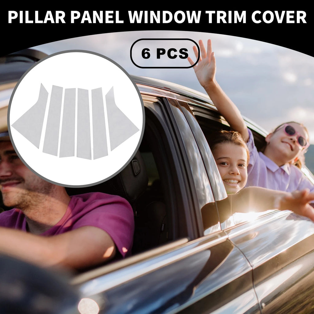 6pcs Pillar Window Trim Cover Chrome Silver for Chevrolet Impala (2014–2020)