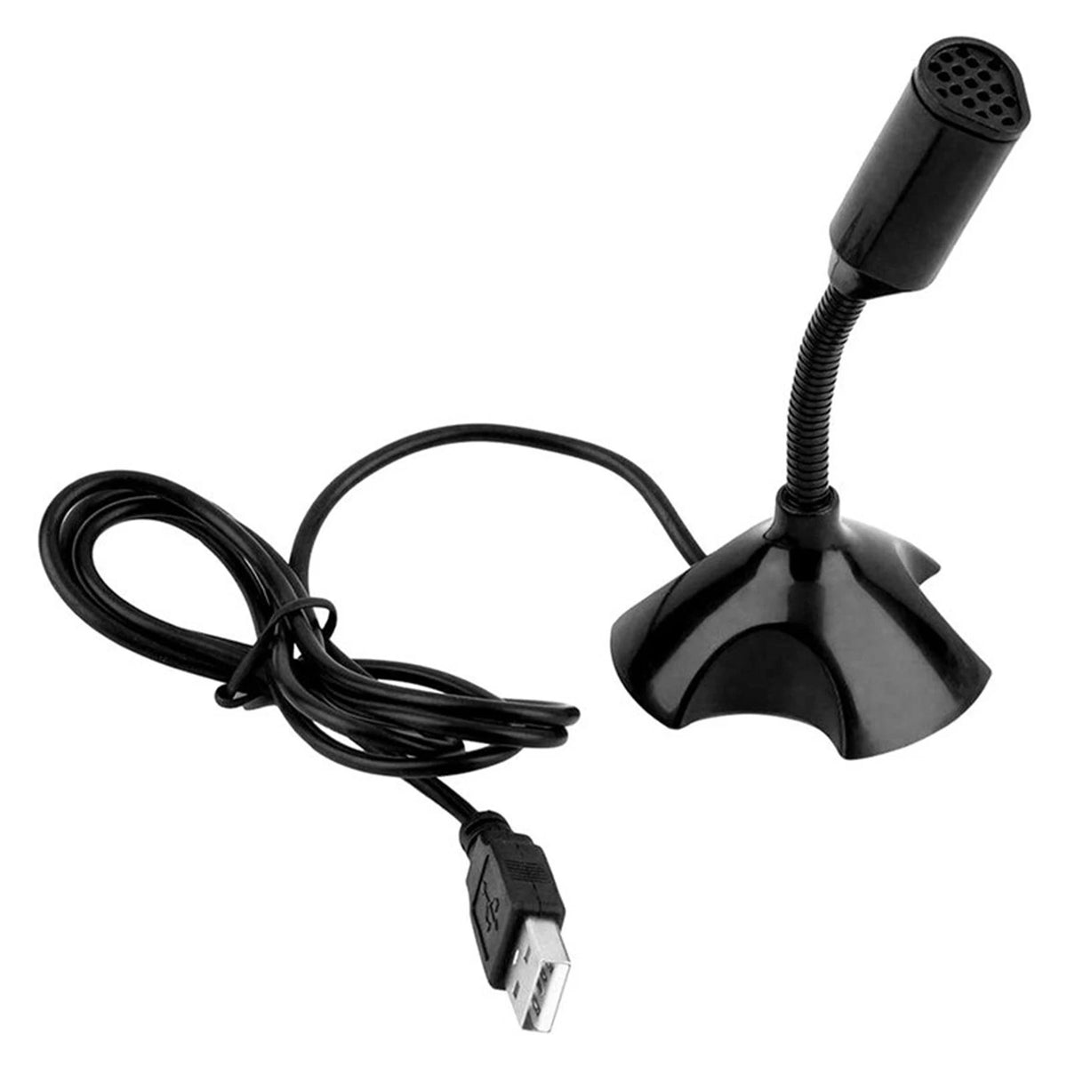 USB Mini Desktop Speech Microphone Stand for PC Laptop