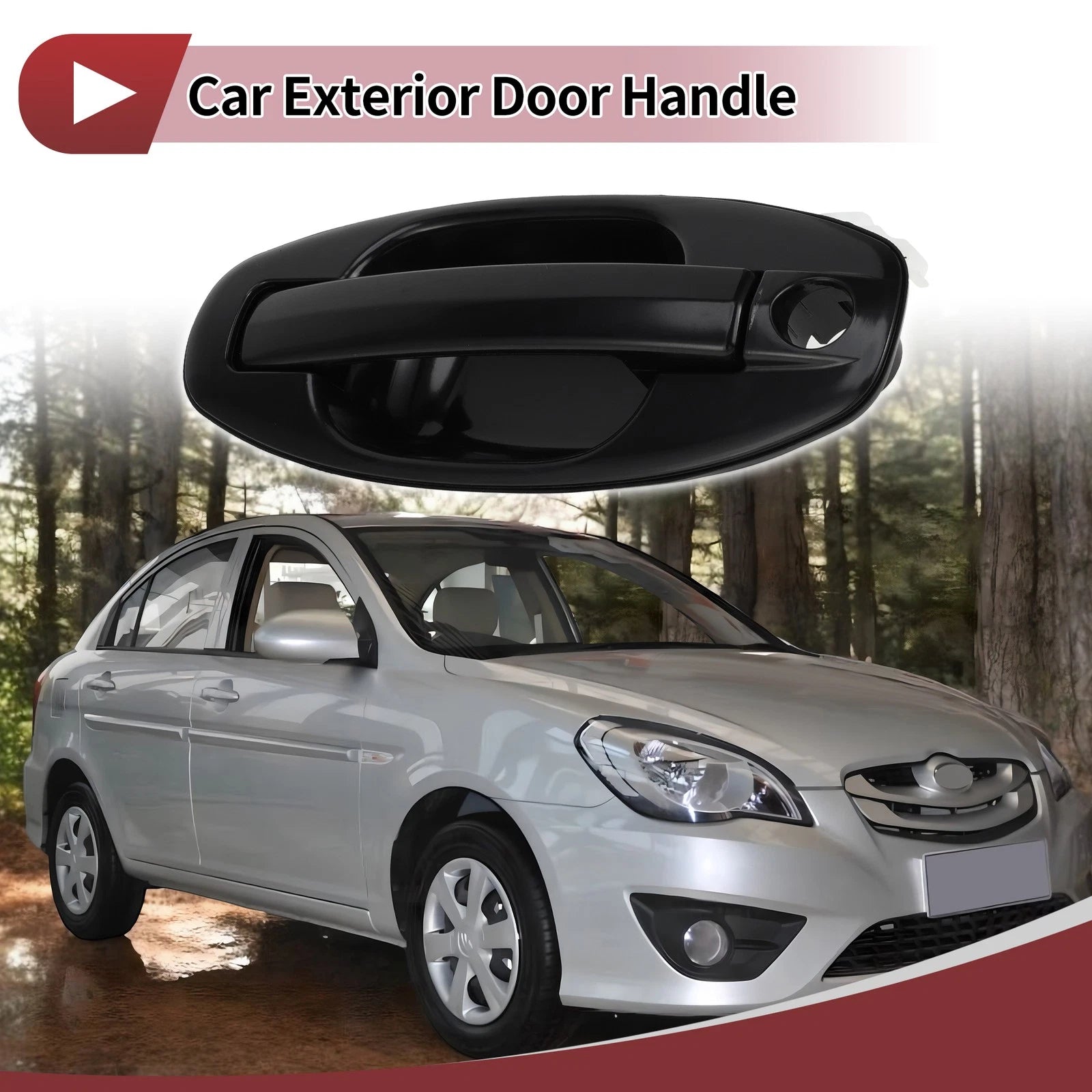 Car Exterior Door Handle Front Left Replacement for Hyundai Santa Fe (2006–2012)