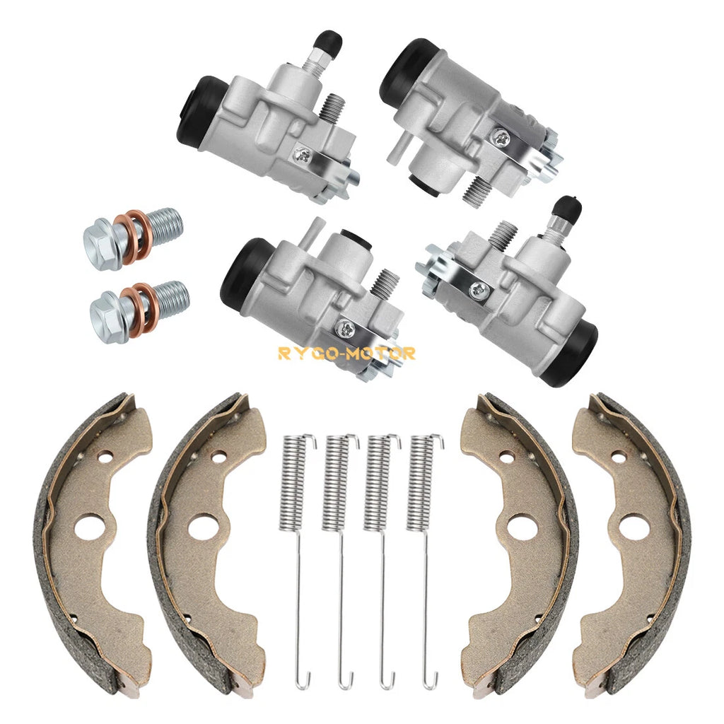 Front Brake Wheel Cylinders W/Shoes for Honda Fourtrax 300 TRX300FW (1988–2000)