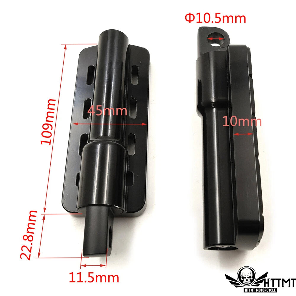 Dominator Black Highway Footpegs for Harley Dyna FXD FXDL (1991–2016)