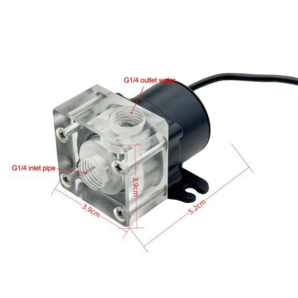 Silent 12V Mini Water Pump for Watercooled Systems and Vehicles
