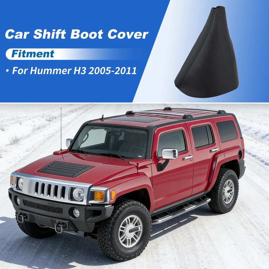 Shift Boot Cover for Hummer H3 (2005–2011) Black Microfiber Leather