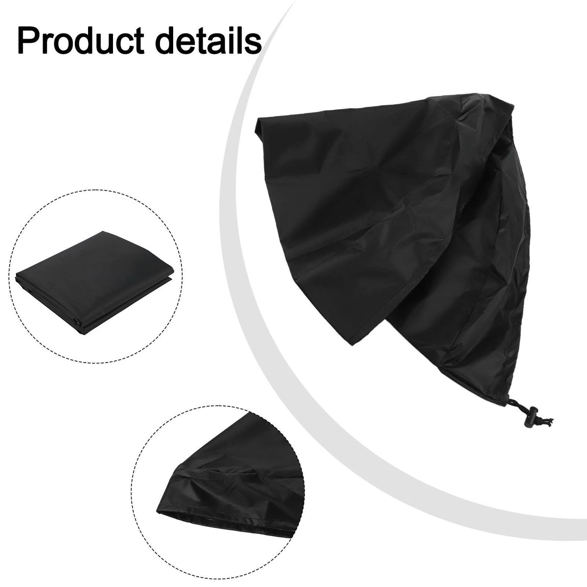 Outdoor Round Table Protector for Sleek Black Design (Waterproof)