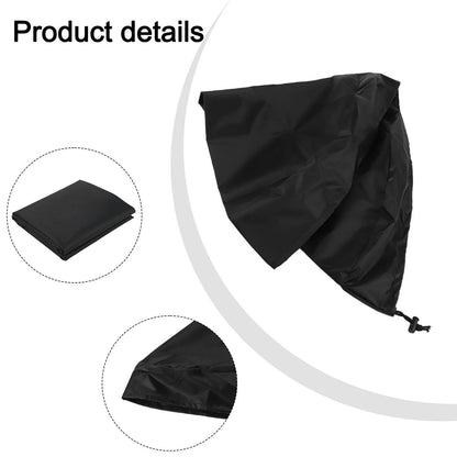Outdoor Round Table Protector for Sleek Black Design (Waterproof)