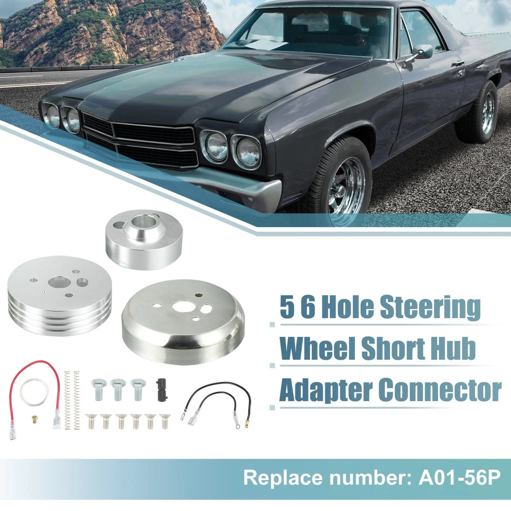 Steering Wheel Short Hub Adapter with 5 6 Hole for GM Chevy Tilt Column (1999–2013)