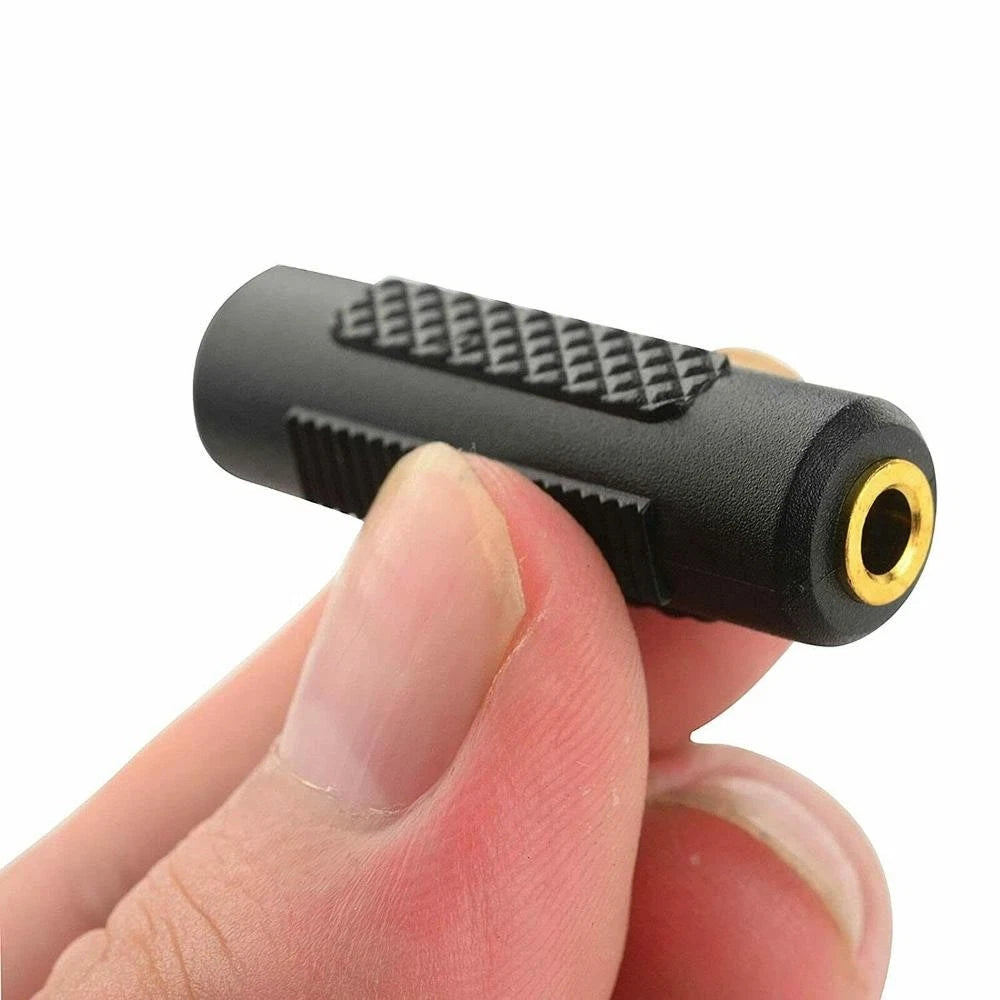 2Pcs 3.5mm Aux Coupler Female to Female Stereo Adapter