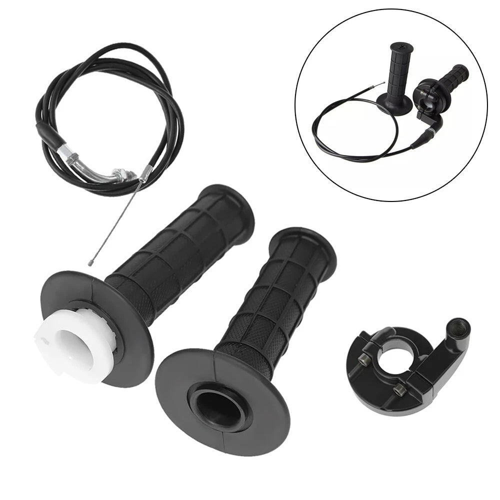 7/8" Twist Throttle Grip + Cable for Dirt Bike Quad ATV (50cc-125cc)