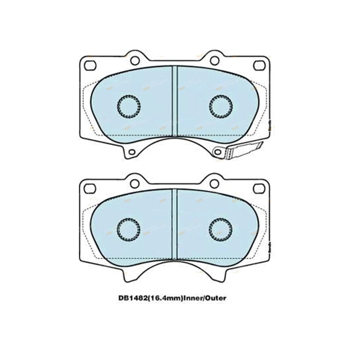 Set of 4 Bendix Front Disc Brake Pads for Toyota FJ Cruiser (2006–2016)