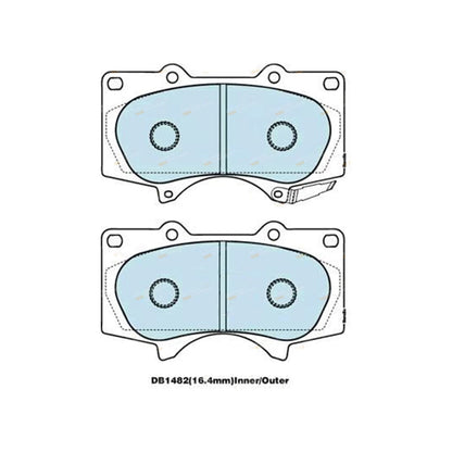 Set of 4 Bendix Front Disc Brake Pads for Toyota FJ Cruiser (2006–2016)