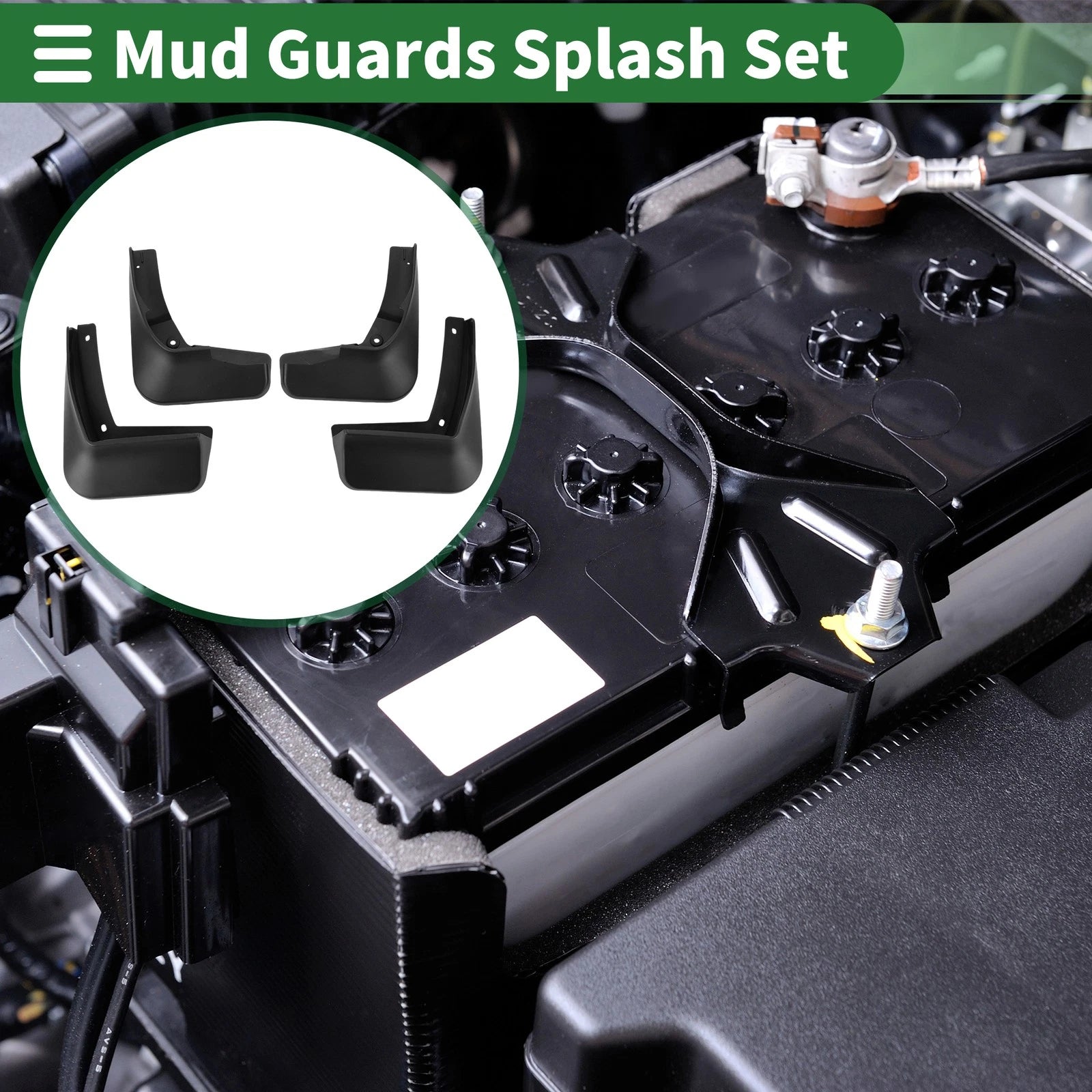 Mud Flaps Splash Guards with Mounts for Chevrolet Malibu (2016–2019)