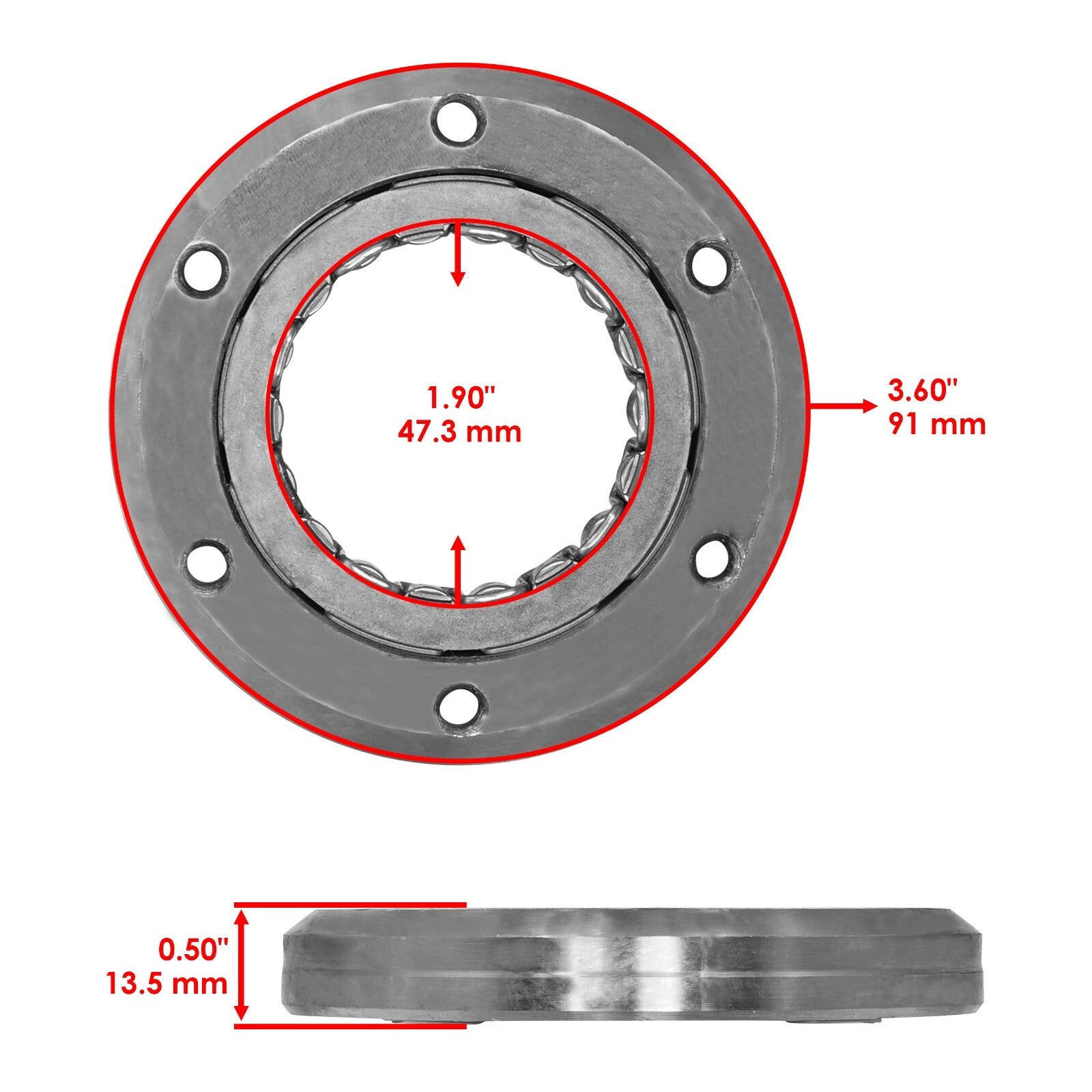Starter Clutch One Way Sprag and Gasket Replacement for Honda TRX350FE (2000–2009)