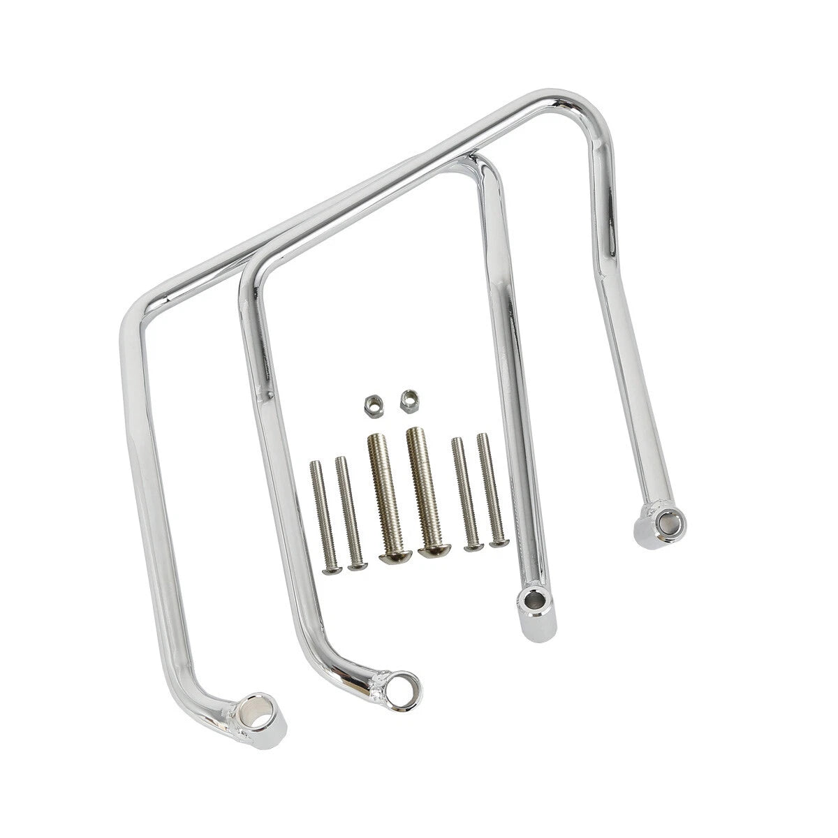 Chrome Saddlebag Support Brackets for Harley-Davidson XL Sportster (2004–2016)