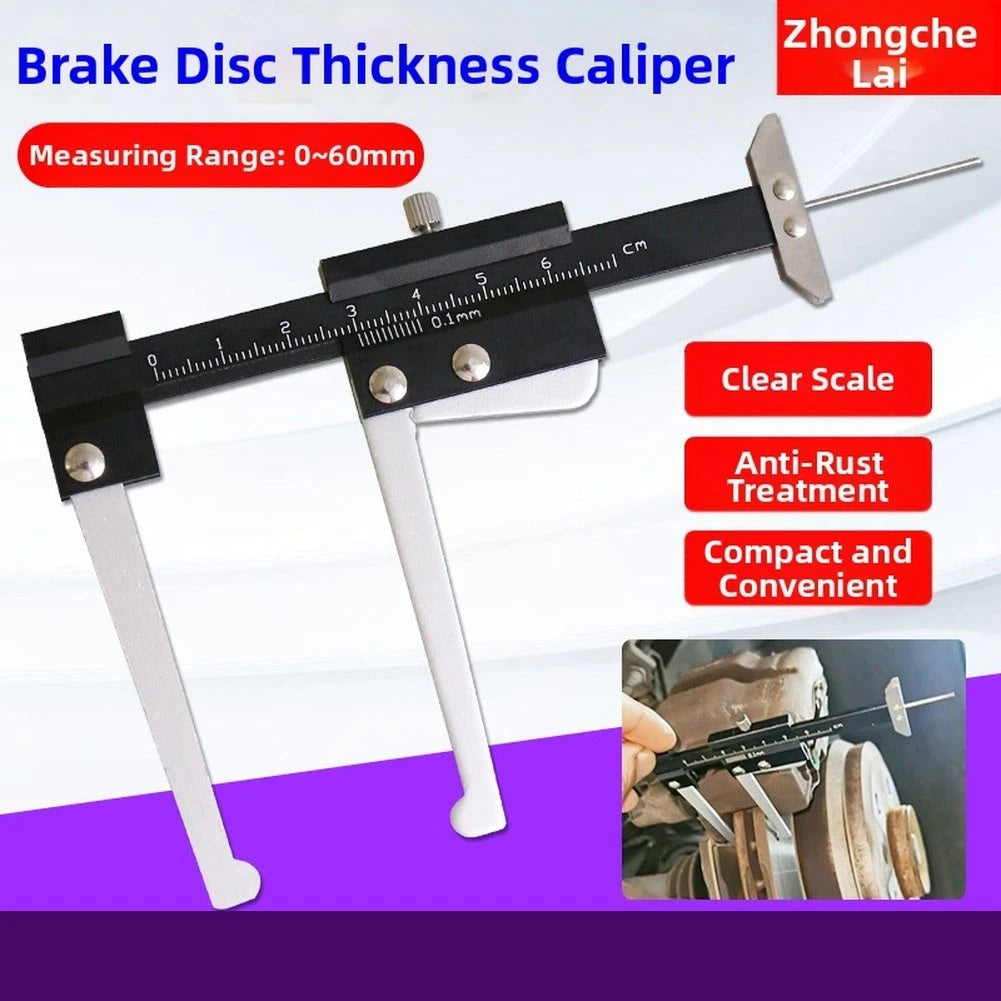 Dual Function Brake Disc Thickness and Tire Tread Depth Gauge Tool 0 60mm