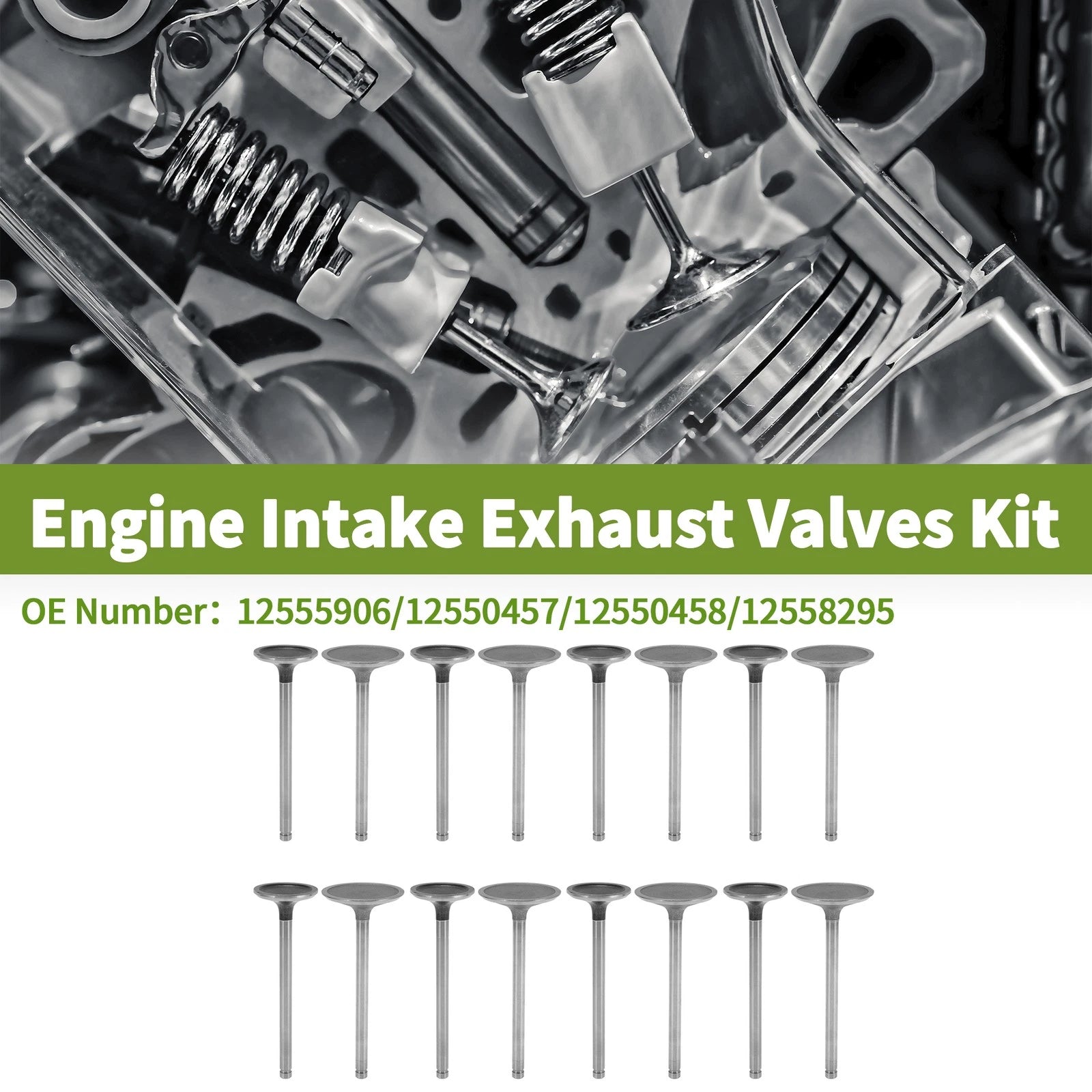 Engine Intake Exhaust Valves Kit Replacement for Chevrolet Corvette 5.7 (2006–2013)