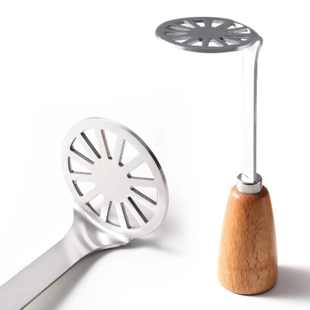 Wooden Handle Masher for Ergonomic Use (Rust Resistant)