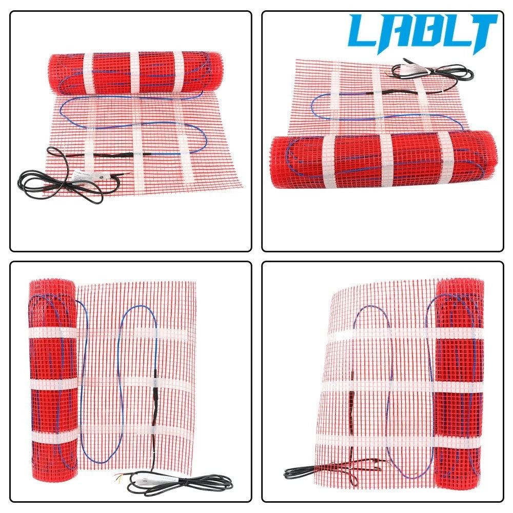 Electric Radiant Floor Heating Mat Kit for Tile (30 Sqft, 120V)