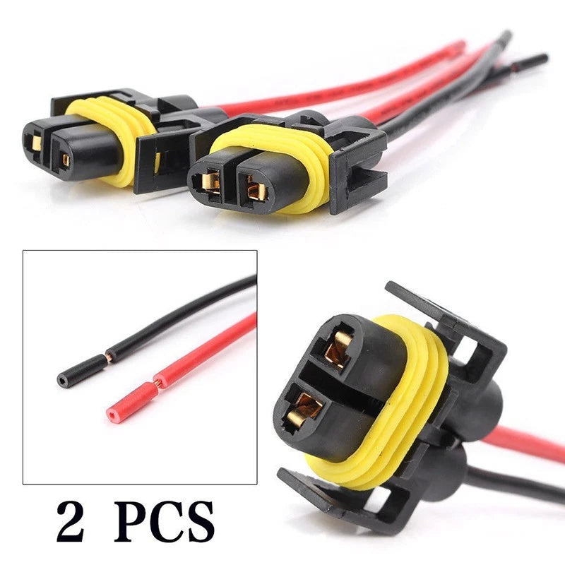 H11/H8 Adapter Wiring Harness Socket for Headlights/Fog Lights (Fit)