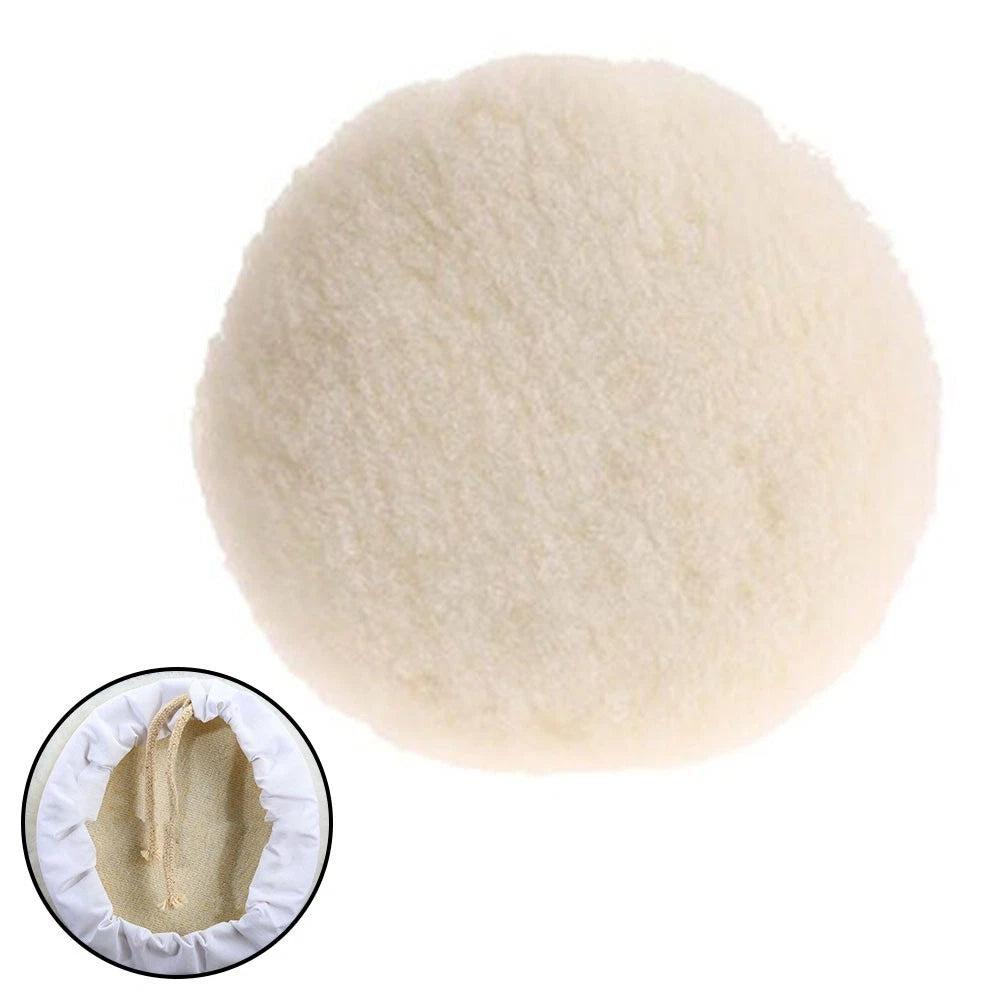 Wool Polishing Pad Buffing Cushion 180mm 7in Glass Cleaning Replacement