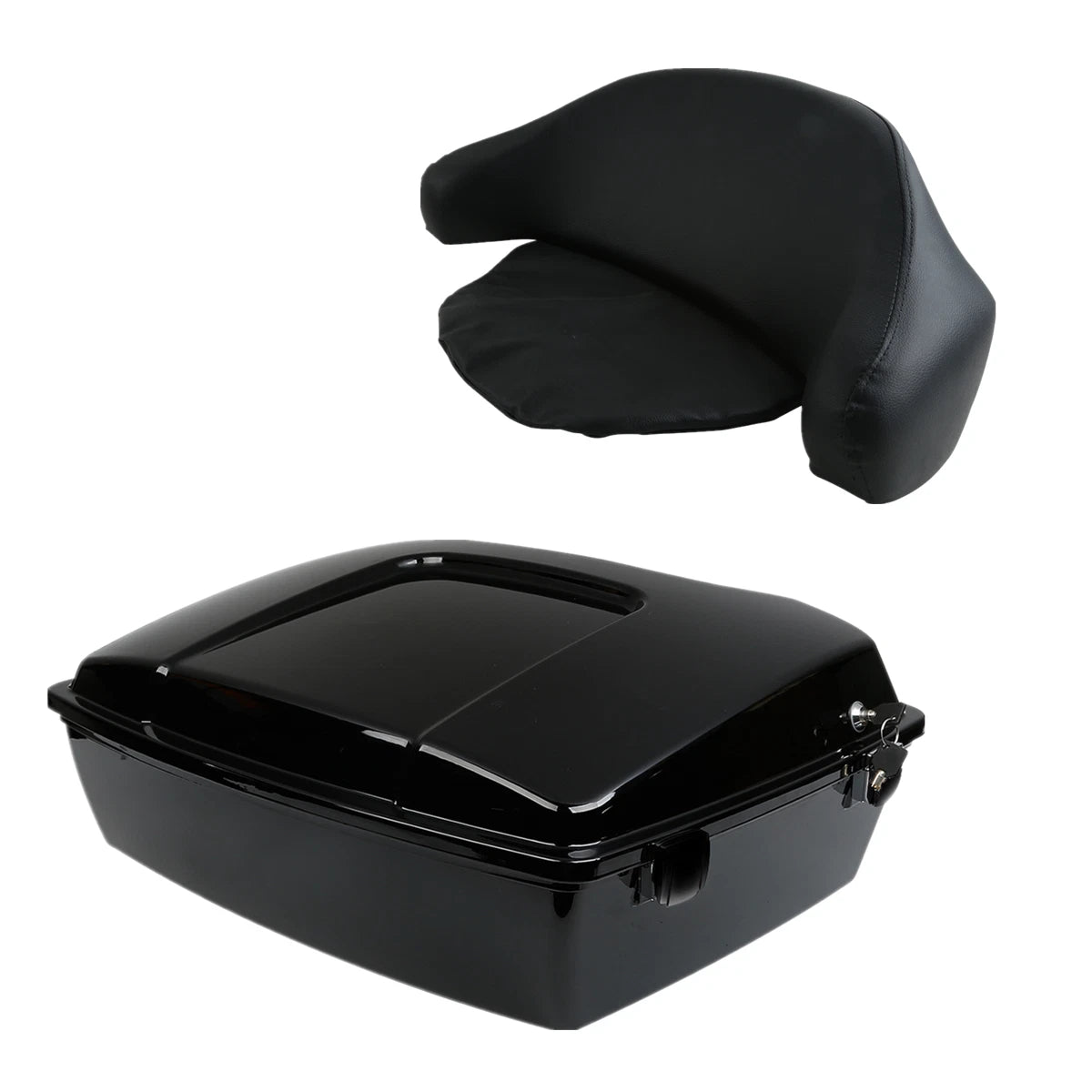 10.7'' Chopped Trunk with Backrest for Harley Touring (1997–2013)