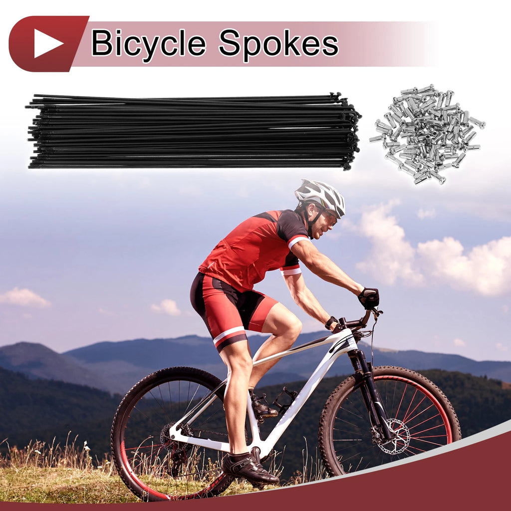 Bicycle Wheel Spokes 260mm Carbon Steel Set for 13G (72 Pack)