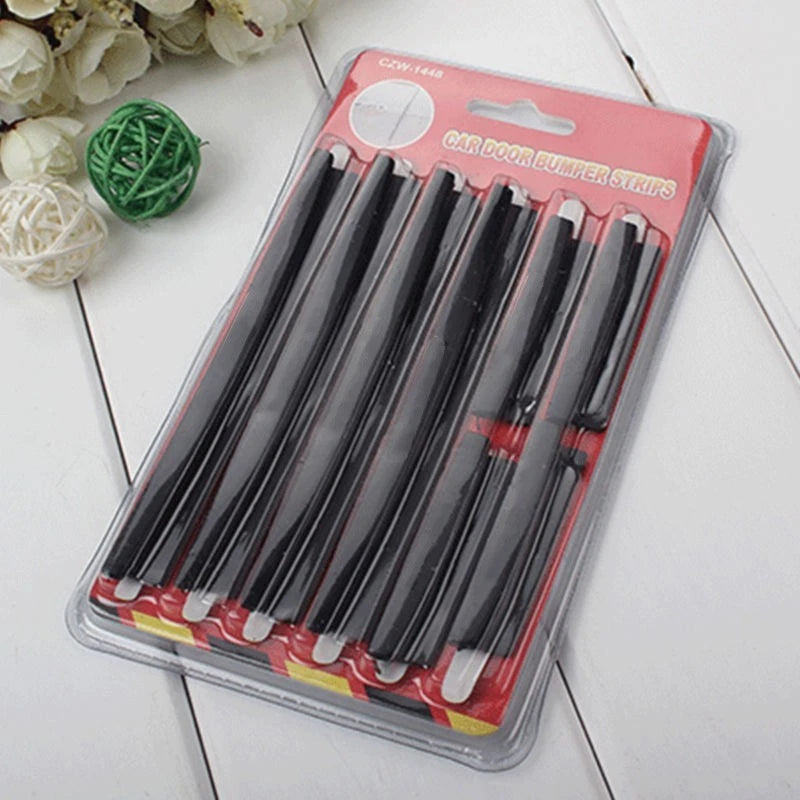 8pcs Black Car /Van Door Edge Guard Trim Protector Strips Anti Scratch