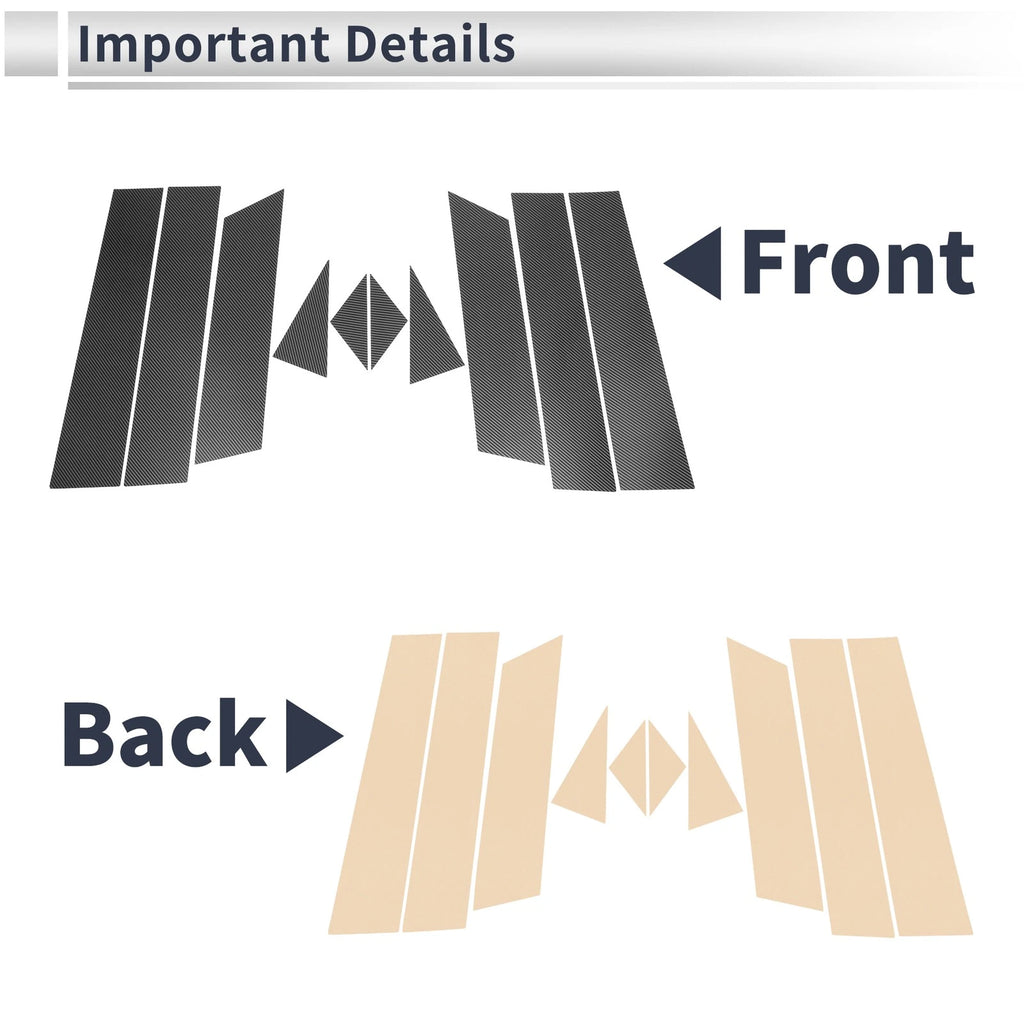 10 Pcs Door Pillar Window Trim Replacement for Mazda CX5 (2017–2024)