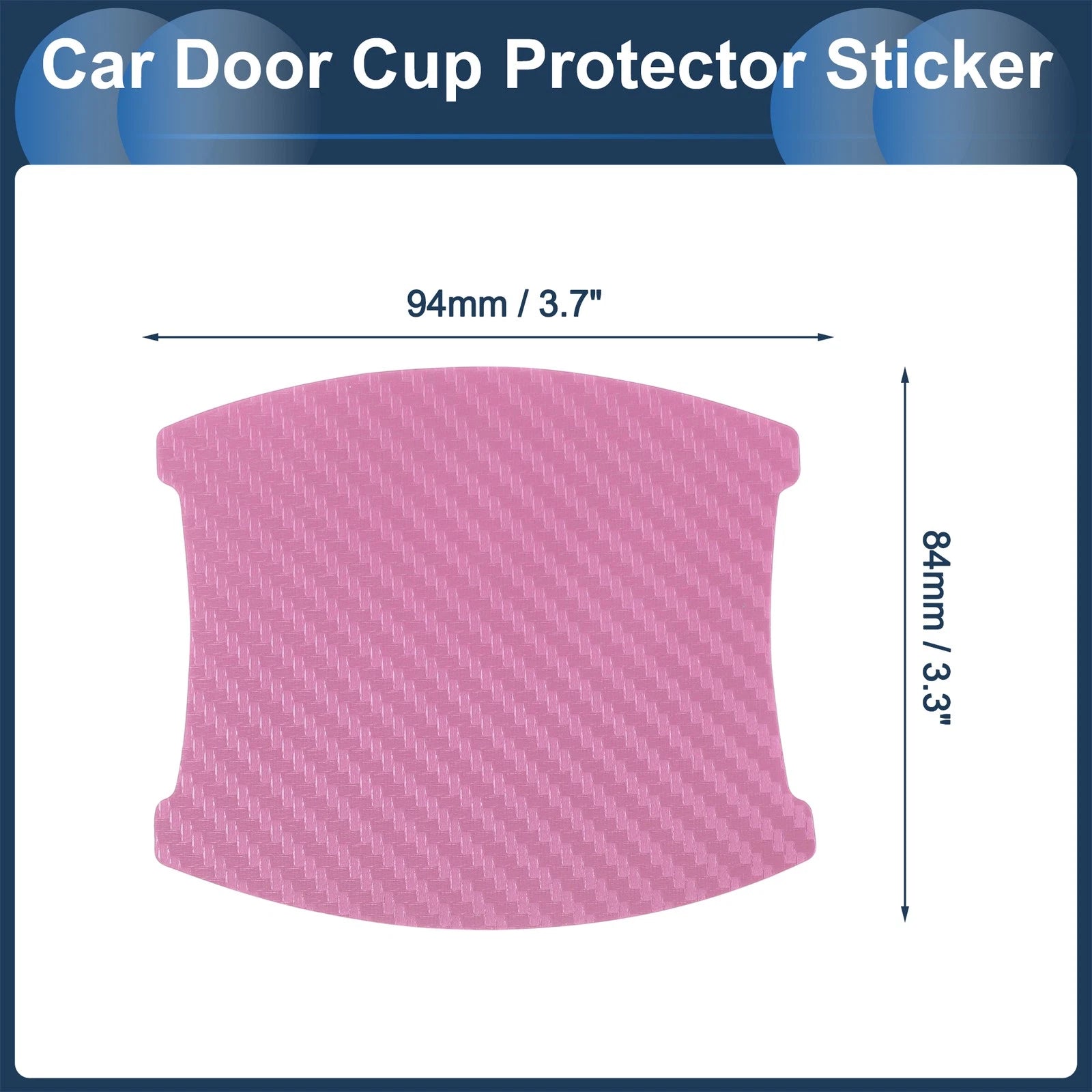 3D Car Door Handle Scratch Protector for Universal Vehicles (84x94mm)